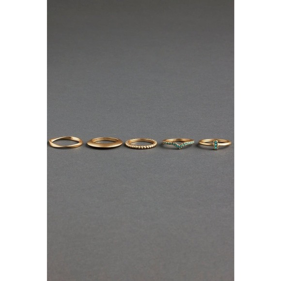 Lucky Brand Turquoise Ring Stack, Women's Size Multi - Picture 2 of 6